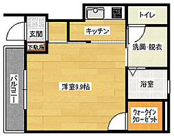 ルヴニール祇園N&S2 1Kの間取図画像