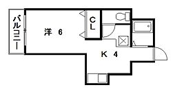 フジビル23 ワンルームの間取図画像