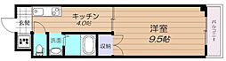 せせら弐番館 1Kの間取図画像