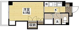 K'sB祇園 1Kの間取図画像