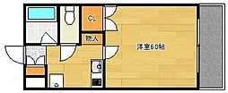ロアール上天満 1Kの間取図画像