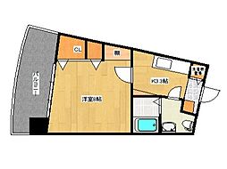 サンクレスト 1Kの間取図画像