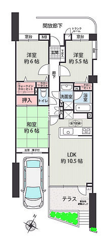 間取り ダイアパレス高尾 1階/-