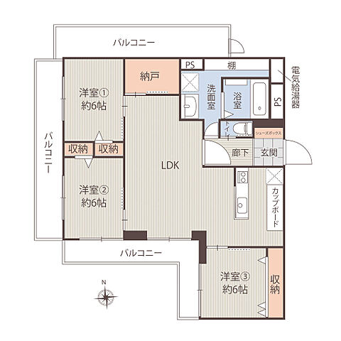 間取り サンコーポ八王子 11階/-