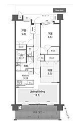 ルネサンス八王子テラス 3LDKの間取図画像