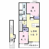 グレーシア　Ａ  ｜ 愛知県豊川市八幡町西六光寺（賃貸アパート2LDK・2階・54.10㎡） その2