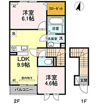 ステラ  ｜ 愛知県豊川市蔵子6丁目（賃貸アパート2LDK・2階・52.39㎡） その2