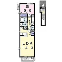 プリムローズ谷川A  ｜ 愛知県豊川市谷川町洞（賃貸アパート1LDK・2階・49.93㎡） その2