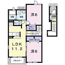 Ｕー151　Ｔ2  ｜ 愛知県豊川市上野2丁目（賃貸アパート2LDK・2階・56.19㎡） その2