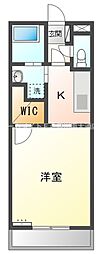 アインシュロス 1Kの間取図画像