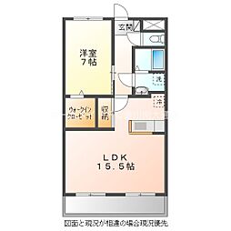 グランシャリオ 1LDKの間取図画像