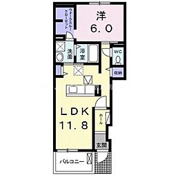 バードマウンテンソレイユ 1LDKの間取図画像