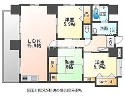 セントラルハイツ石黒 3LDKの間取図画像