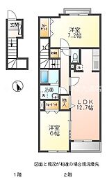 ブライト・スクエアB 2LDKの間取図画像