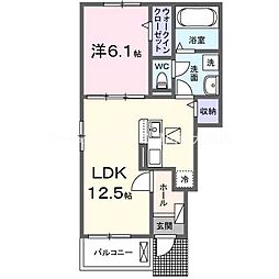 アペ・伊奈 1LDKの間取図画像