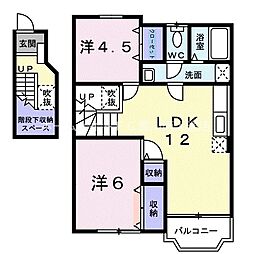 ティエラ-1 2LDKの間取図画像