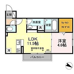 ヴィラロワイヤル五番館 1LDKの間取図画像