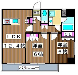 ルーブル東武練馬弐番館 2LDKの間取図画像
