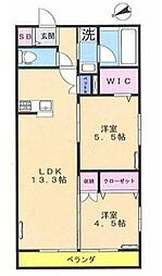 サンセベリア2 2LDKの間取図画像