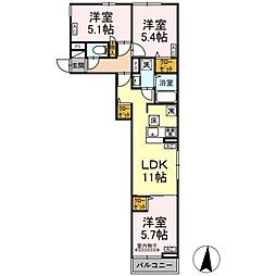 セレスティア小茂根 3LDKの間取図画像