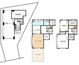 橋本6丁目　駅徒歩10分　駐車スペース3台可能 2LDKの間取り