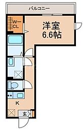 京成松戸線 京成津田沼駅 徒歩13分の賃貸アパート 3階1Kの間取り