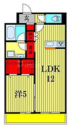 船橋市印内2丁目マンション 1LDKの間取図画像
