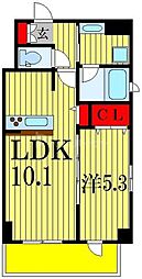フェアリア船橋本町 1LDKの間取図画像