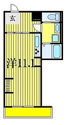 ピュアハイツ ワンルームの間取図画像