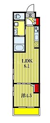 市川市平田4丁目マンション 1LDKの間取図画像