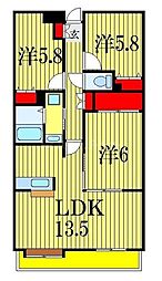エムズアーク 3LDKの間取図画像