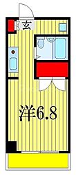 ドエル西船 ワンルームの間取図画像