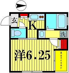 間取図画像 1K