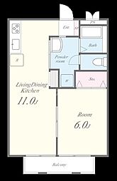 セレッソ・パセーオ1 1LDKの間取図画像