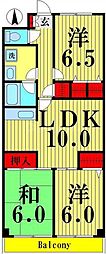 コスモポート草加 3LDKの間取図画像