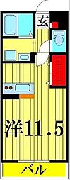 リヴィエール ワンルームの間取図画像