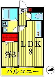 オーパス 1LDKの間取図画像