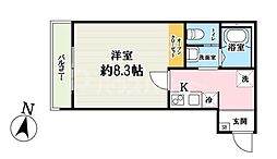 吉川市大字保アパート 1Kの間取図画像