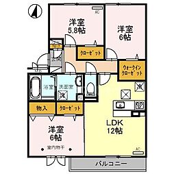 ロイジェントパークスレイクタウン IIC 1階/-