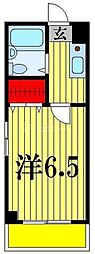リファレンス草加八幡町 1Kの間取図画像
