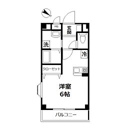 東京メトロ東西線 浦安駅 徒歩11分の賃貸マンション 1階ワンルームの間取り