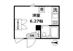 聚光荘〜jukousou〜402 4階ワンルームの間取り
