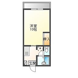 あかり 1Kの間取図画像