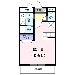 アルドーレ ワンルームの間取図画像