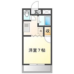 フィールドコーポA 1Kの間取図画像