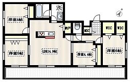 リクティ溝の口 4LDKの間取図画像