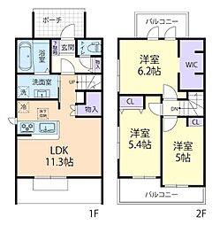 Blueberry　B 3LDKの間取り