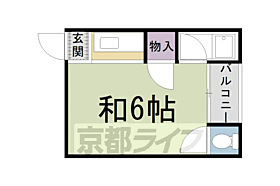 京都府京都市左京区北白川下池田町（賃貸アパート1K・1階・15.00㎡） その2