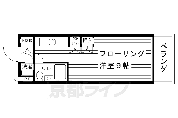 ノースコート北大路 403｜京都府京都市北区小山上初音町(賃貸マンション1K・4階・24.00㎡)の写真 その2