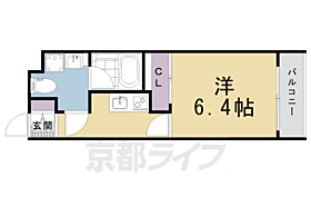 京都府京都市左京区北白川上終町（賃貸マンション1K・2階・22.42㎡） その2